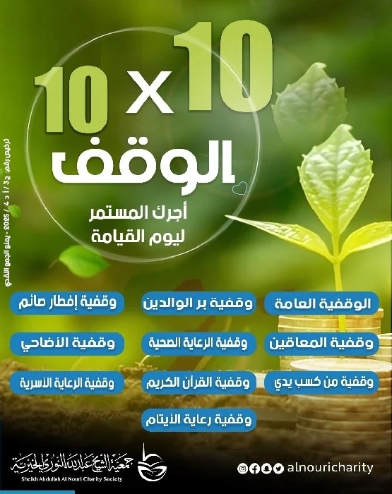 صورة ١٠ وقفيات X ١٠ دينار